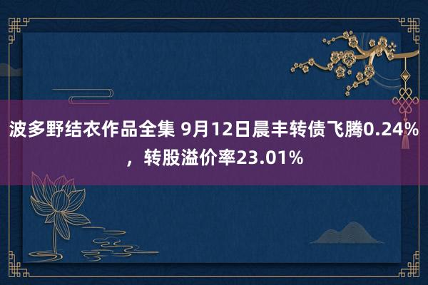 波多野结衣作品全集 9月12日晨丰转债飞腾0.24%，转股溢价率23.01%