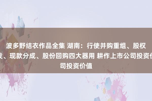 波多野结衣作品全集 湖南：行使并购重组、股权引发、现款分成、股份回购四大器用 耕作上市公司投资价值