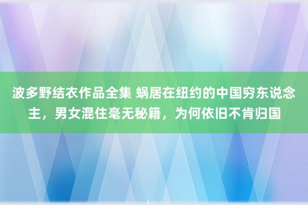 波多野结衣作品全集 蜗居在纽约的中国穷东说念主，男女混住毫无秘籍，为何依旧不肯归国