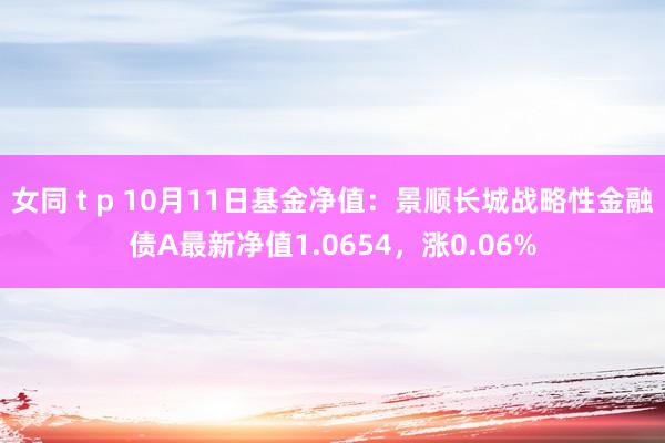 女同 t p 10月11日基金净值：景顺长城战略性金融债A最新净值1.0654，涨0.06%