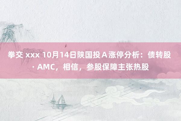 拳交 xxx 10月14日陕国投Ａ涨停分析：债转股 · AMC，相信，参股保障主张热股