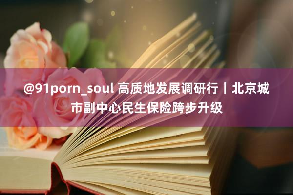 @91porn_soul 高质地发展调研行丨北京城市副中心民生保险跨步升级