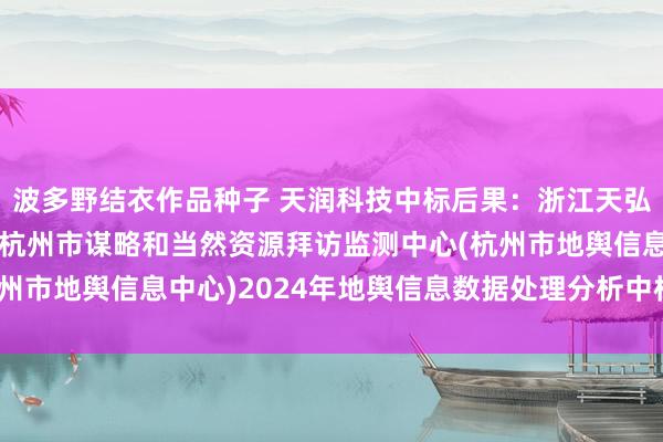 波多野结衣作品种子 天润科技中标后果：浙江天弘招标代理有限公司对于杭州市谋略和当然资源拜访监测中心(杭州市地舆信息中心)2024年地舆信息数据处理分析中标后果公告