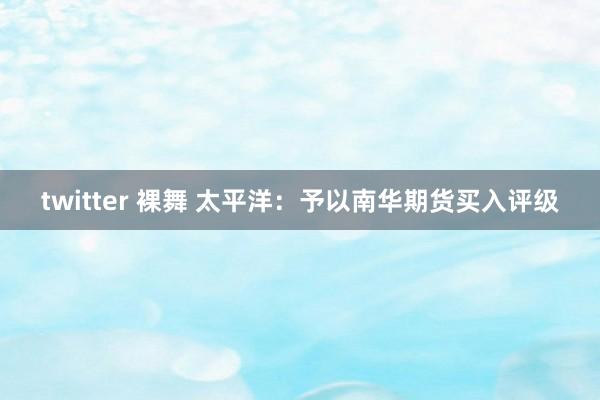 twitter 裸舞 太平洋：予以南华期货买入评级