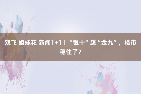 双飞 姐妹花 新闻1+1丨“银十”超“金九”，楼市稳住了？