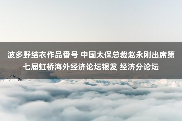 波多野结衣作品番号 中国太保总裁赵永刚出席第七届虹桥海外经济论坛银发 经济分论坛