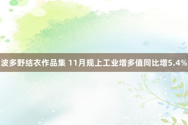 波多野结衣作品集 11月规上工业增多值同比增5.4%