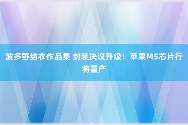 波多野结衣作品集 封装决议升级！苹果M5芯片行将量产