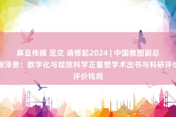 麻豆传媒 足交 请修起2024 | 中国教图副总司理谢泽贵：数字化与绽放科学正重塑学术出书与科研评价钱局