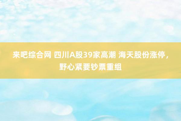 来吧综合网 四川A股39家高潮 海天股份涨停，野心紧要钞票重组