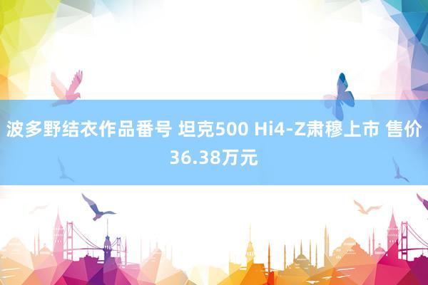 波多野结衣作品番号 坦克500 Hi4-Z肃穆上市 售价36.38万元